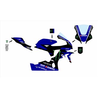 Lackierte Rennverkleidung Yamaha R1 2015 - 2019 - MXPCRV19505