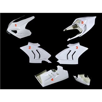 Ducati Panigale V4 V4R 2022 - 2024 fairings in 5 pieces without front fender - MXPCRD17067