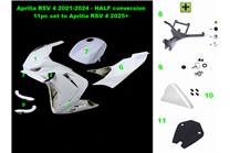 Aprilia RSV 4 2021-2024- conversion kit on Aprilia RSV 4 2025+ - Complete set racing 11-pieces - MXPCRDC19535