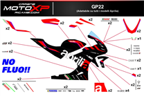 Kit Autocollants compatible avec Aprilia RSV4 2021 - 2023 - MXPKAD16495