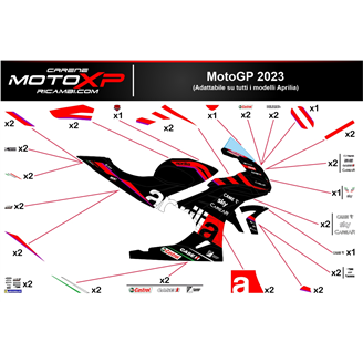 Aufkleber Satz kompatibel mit Aprilia RSV4 2021 - 2023 - MXPKAD16542