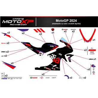 Kit de pegatinas compatible con Aprilia RSV4 2021 - 2024 - MXPKAD17403