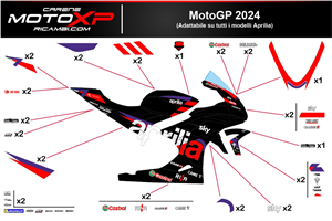 Kit Autocollants compatible avec Aprilia RSV4 2021 - 2024 - MXPKAD17403