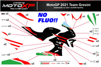 Kit adesivi compatibile con Aprilia RSV4 2021 - 2023 - MXPKAD16490
