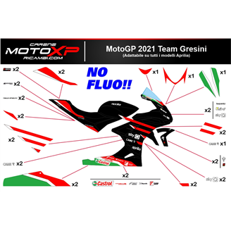 Kit adesivi compatibile con Aprilia RSV4 2021 - 2023 - MXPKAD16490