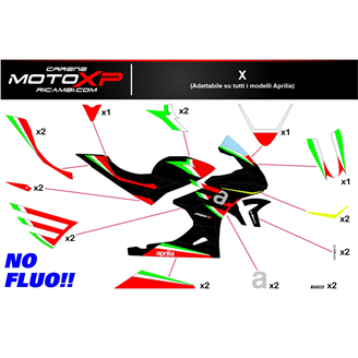 Kit de pegatinas compatible con Aprilia RSV4 2021 - 2023 - MXPKAD16493
