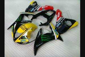 Lackierte Straße Verkleidung auf ABS kompatibel mit Yamaha R6 2003 - 2004 - MXPCAV3359