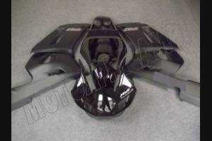 Lackierte Straße Verkleidung auf ABS kompatibel mit Yamaha R6 1999 - 2002 Matt Black - MXPCAV3362