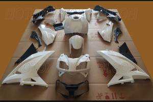 Aprilia RS 125 2006 - 2010 Complete and unpainted fairings with front fender - MXPCAD3512