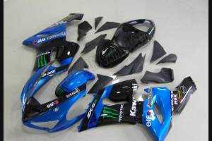 Lackierte Straße Verkleidung auf ABS kompatibel mit Kawasaki ZX6R 636 2005 - 2006 - MXPCAV3555