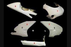 Aprilia RS 250 SP 1998 - 2002 race Fairings without Front Fender - MXPCRD3596