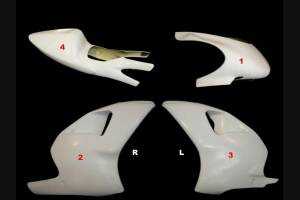 Aprilia RS 250 SP 1993 - 1997 race Fairings without Front Fender - MXPCRD3594