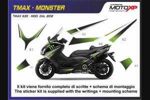 Kit de pegatinas compatible con Yamaha T Max 530 2012 - 2014 - MXPKAY4528