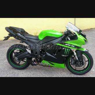 Lackierte Straße Verkleidung auf ABS kompatibel mit Kawasaki ZX6R 2007 - 2008 - MXPCAV4662