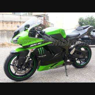 Lackierte Straße Verkleidung auf ABS kompatibel mit Kawasaki ZX6R 2007 - 2008 - MXPCAV4662