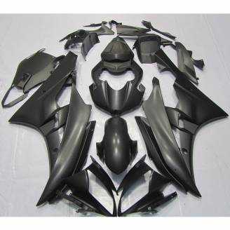 Carenados en abs pintados para la calle compatible para Yamaha R6 2006 - 2007 Matt Black - MXPCAV5445