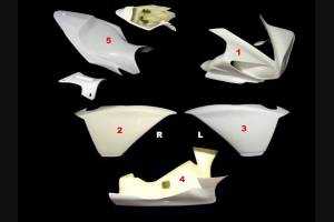 Yamaha R1 2009 - 2014 fairings in 5 Pieces without front fender - MXPCRD5587