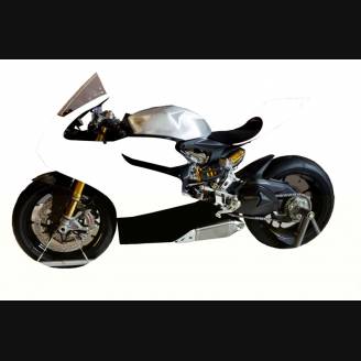 Lackierte Rennverkleidung Ducati 1199 899 Panigale mit 2 Farben + frei Grafiken White Black - MXPCRV5729