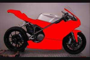 Painted Race Fairings Ducati 848 1098 1198 in 2 Colours like the picture + stickers for free Rossa - MXPCRV5732