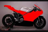 Painted Race Fairings Ducati 848 1098 1198 in 2 Colours like the picture + stickers for free Rossa Black - MXPCRV5733