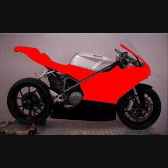 Carenage Racing Peint Ducati 848 1098 1198 + autocollants gratuitemente Rossa black - MXPCRV5733