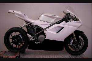 Carene Racing Verniciate Ducati 848 1098 1198 2 Colori come da schema Racing + adesivi in omaggio Nero Bianco - MXPCRV5734