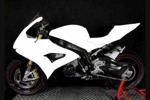 Carene Racing Verniciate Bmw S1000 RR 2015 - 2018 2 Colori come da schema Racing + adesivi in omaggio Nero Bianco - MXPCRV5750