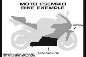 Painted Fairings Aprilia RSV4 2009 - 2014 in 2 Colours like the picture + stickers for free Black Grey - MXPCRV5754