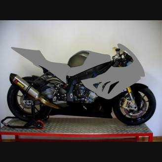 Lackierte Rennverkleidung Bmw S1000 RR 2009 - 2014 mit 2 Farben + frei Grafiken Nero grey - MXPCRV5814