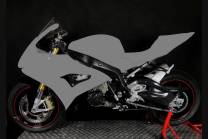 Lackierte Rennverkleidung Bmw S1000 RR 2015 - 2018 mit 2 Farben + frei Grafiken Nero grey - MXPCRV5815