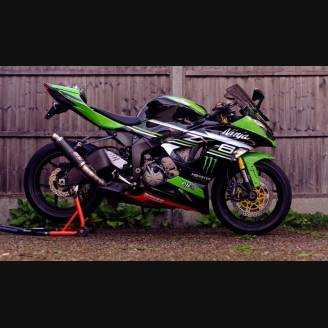 Lackierte Straße Verkleidung auf ABS kompatibel mit Kawasaki ZX6R 636 2013 - 2018 - MXPCAV6096