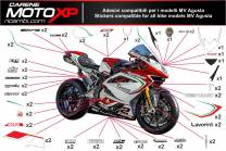 Kit adesivi compatibile con MV Agusta F3 675 800 - MXPKAD6408