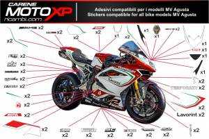 Sticker set compatible with MV Agusta F3 675 800 - MXPKAD6408