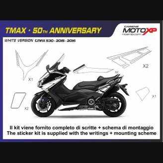 Stickers Kit Anniversary Fairing Compatible Yamaha Tmax T-Max 530 Dx SX  Black