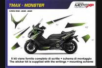 Kit Autocollants compatible avec Yamaha T Max 530 2015 - 2016 - MXPKAY6503