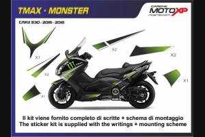 Kit de pegatinas compatible con Yamaha T Max 530 2015 - 2016 - MXPKAY6503