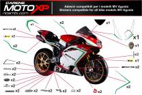 Sticker set compatible with MV Agusta F3 675 800 - MXPKAD6509